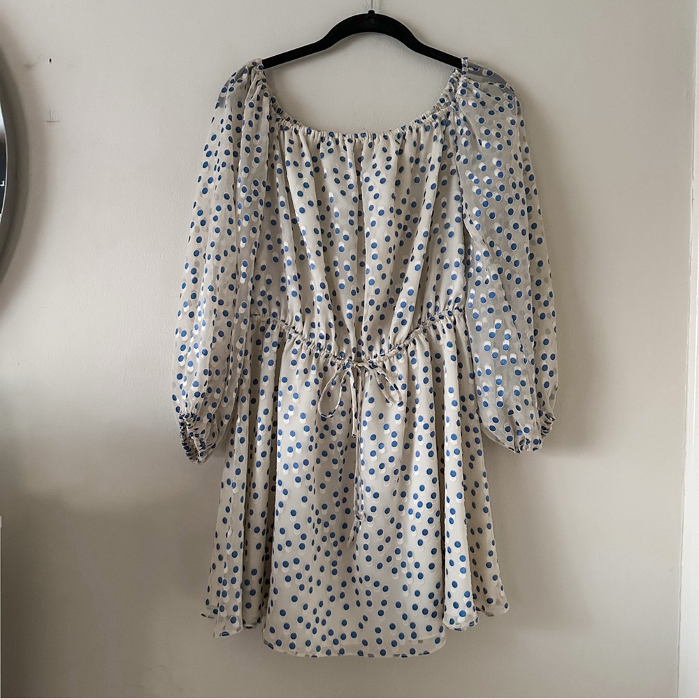 Lovers + Friends Polka Dot Off-Shoulder Mini Dress